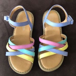 Pastel sandals size 11 perfect Easter colors.